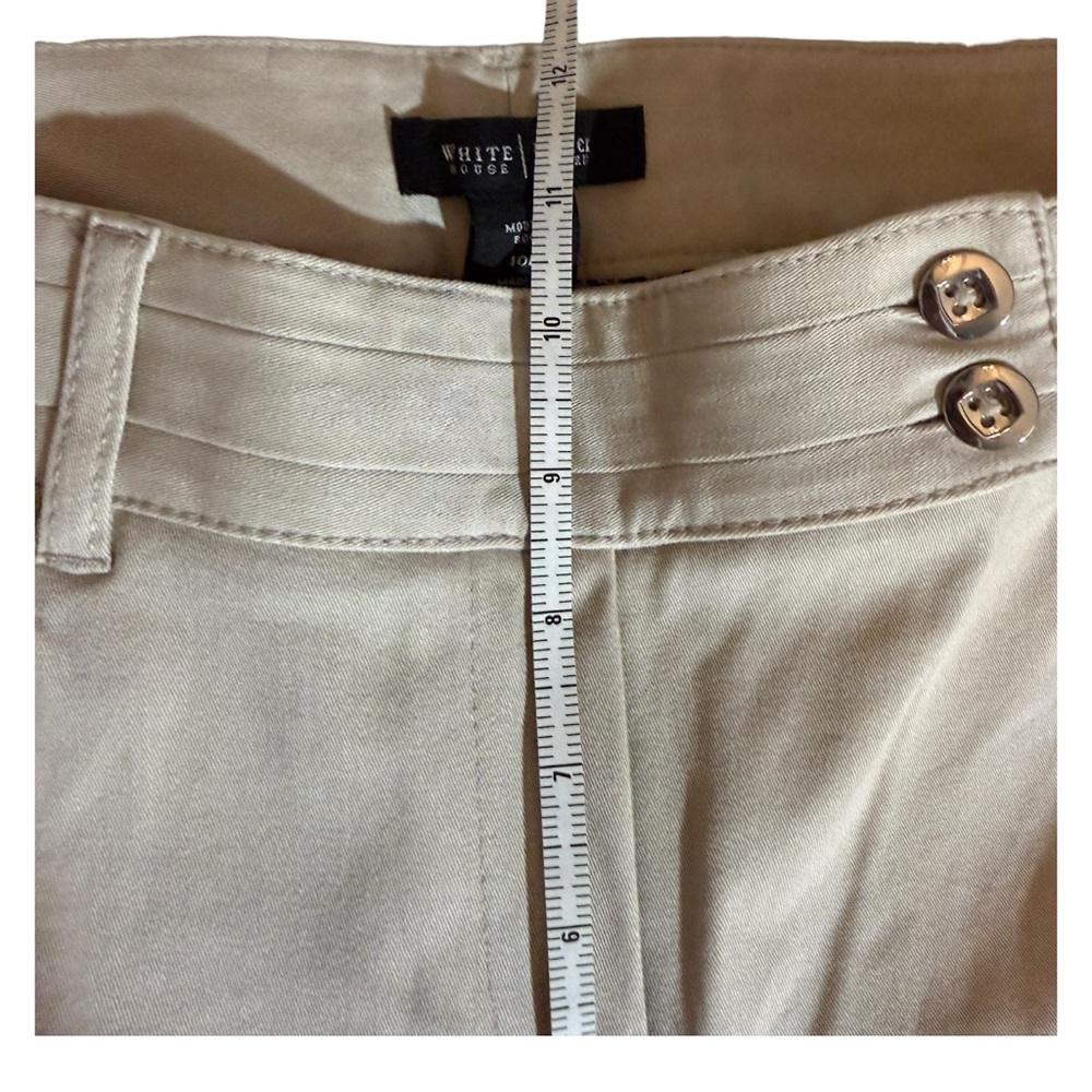 White House Black Market Beige Modern Boot Trouser Pants, size 10R - Picture 5 of 13